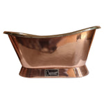 Load image into Gallery viewer, Slanting Base Copper Bathtub Nickel Interior-1500 mm
