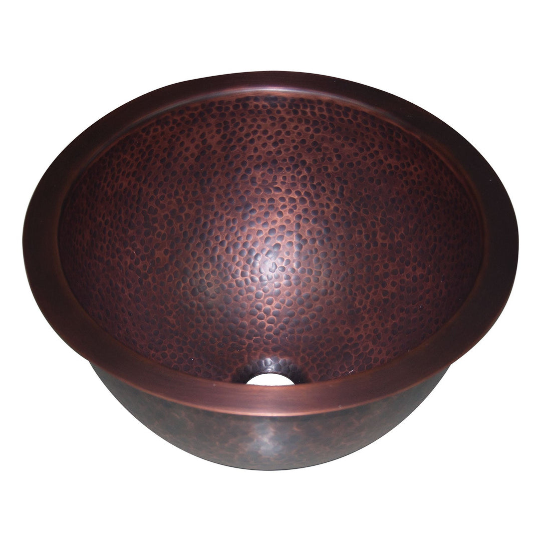 Copper Sink 14x8 Medium Antique Hammered