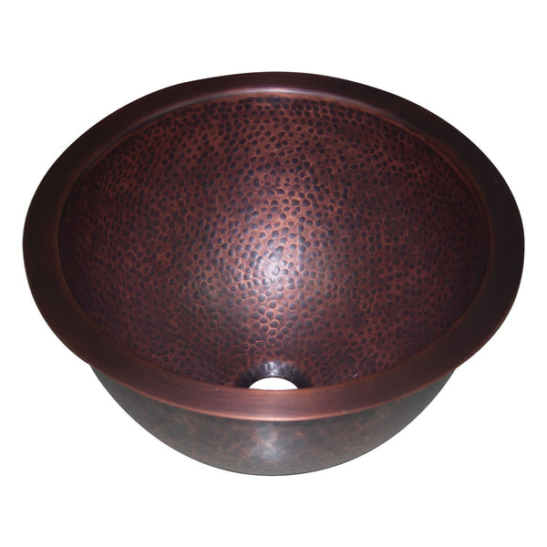 Copper Sink 14x8 Medium Antique Hammered