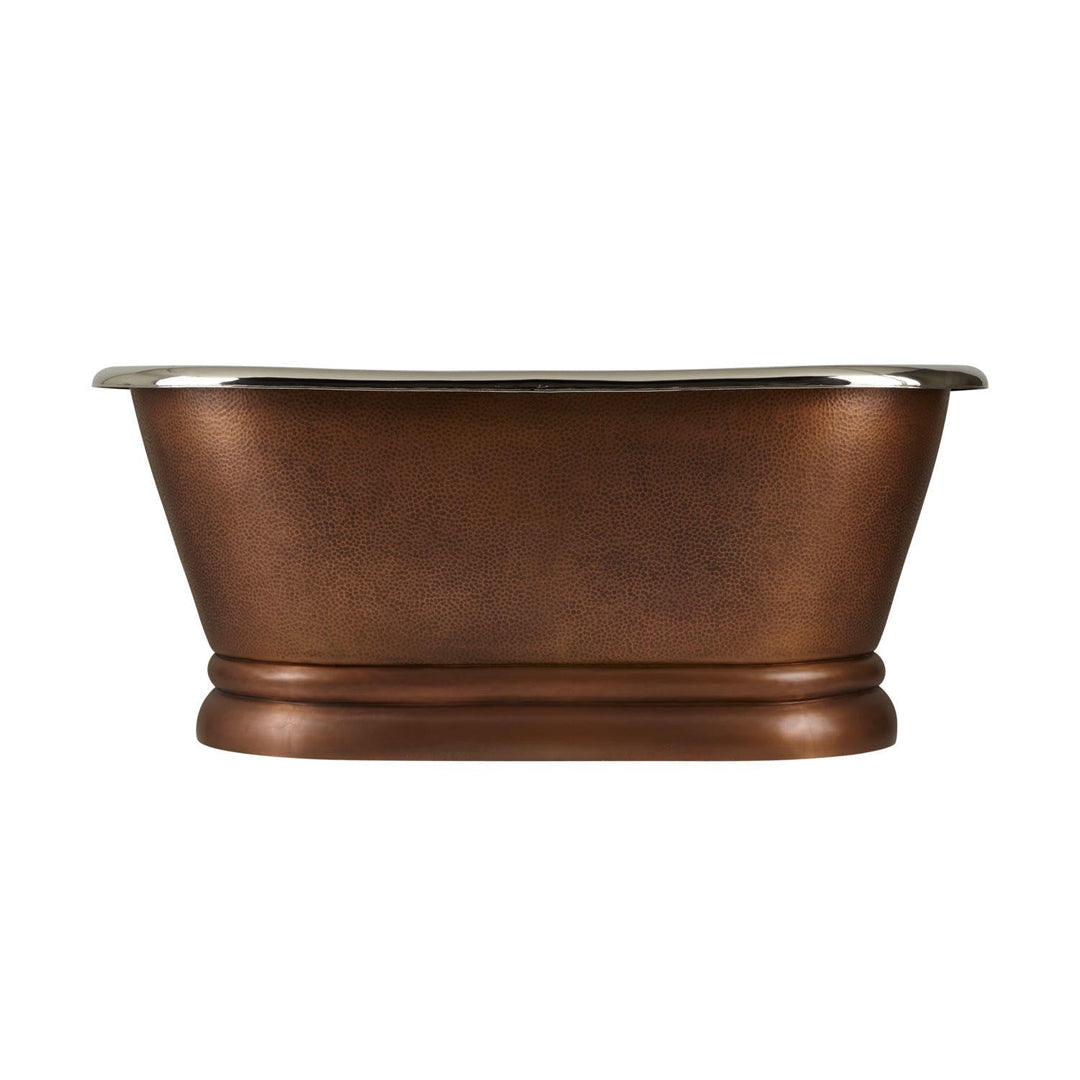 Copper Pedestal Tub Nickel Interiors