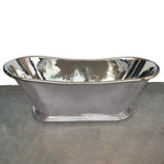 Load image into Gallery viewer, Copper Bathtub Nickel Finish Inside &amp; Outside 70" x 29" x 27"
