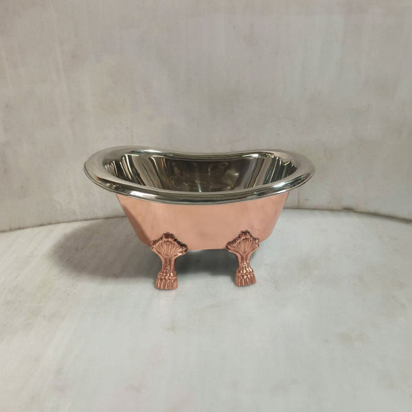 Clawfoot Copper Tub Style Sink Nickel Inside & Polish Copper Outside