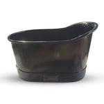 Load image into Gallery viewer, 1200mm Hammered Copper Bathtub Black Interior &amp; Exterior Finish
