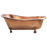 Load image into Gallery viewer, Clawfoot Copper Tub Hammered Single Slipper
