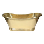 Load image into Gallery viewer, Hammered Brass Bathtub Full Brass Finish with Cascading Base
