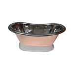 Load image into Gallery viewer, Copper Tub Style Basin Nickel Inside &amp; on Base Copper Outside
