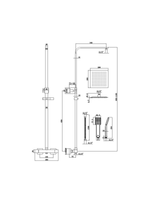 Load image into Gallery viewer, Plumb Essential Square Thermostatic Overhead Shower Kit with SS Head &amp; Adjustable Rail
