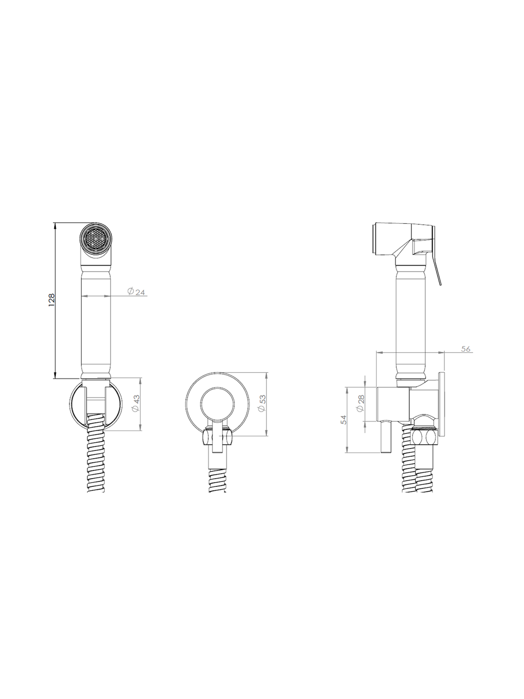 Round Douche Diverter Kit