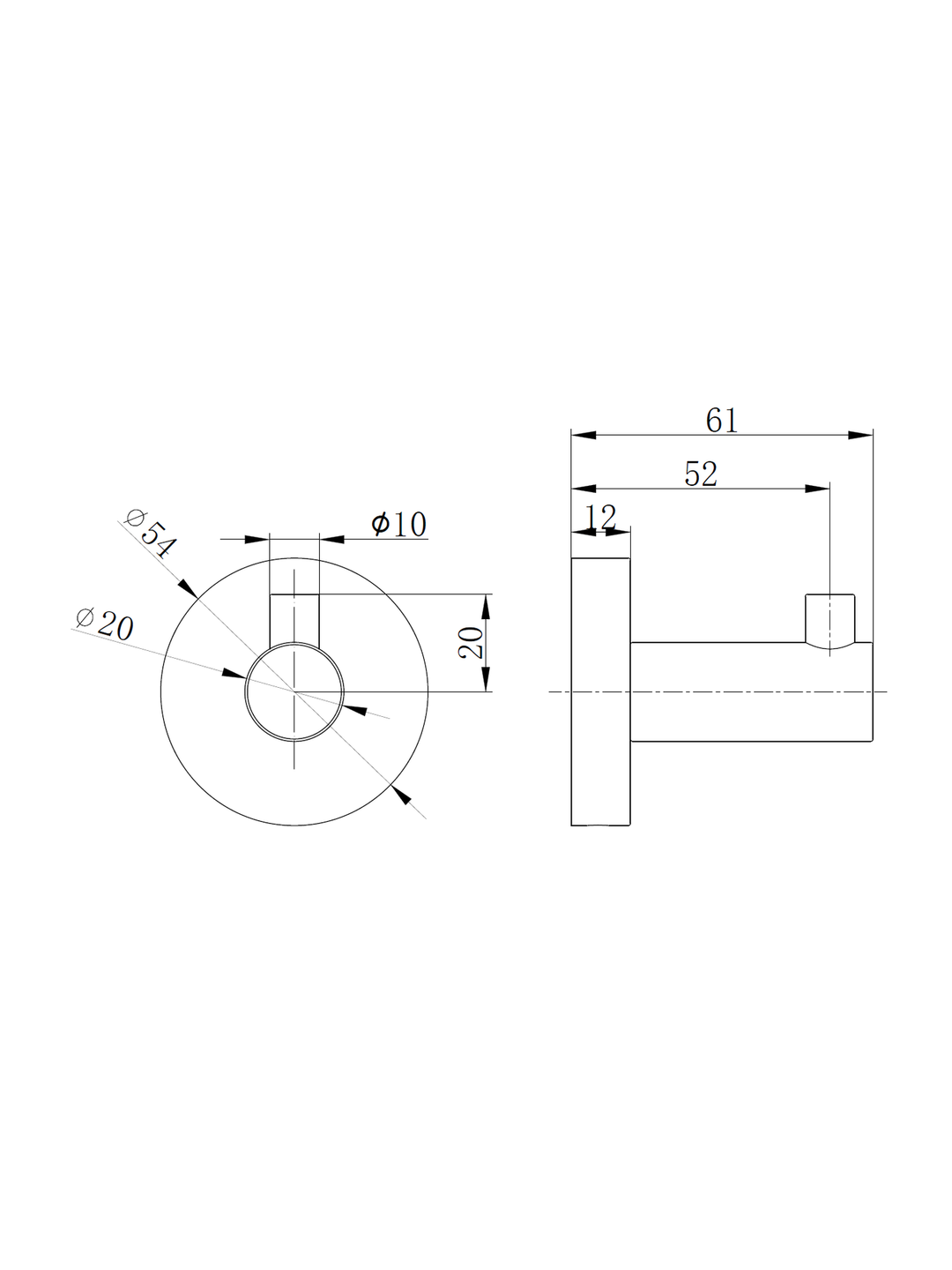 Melbourne Round Robe Hook