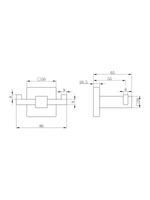 Load image into Gallery viewer, Sydney Square Double Robe Hook
