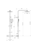 Load image into Gallery viewer, Menai Premium Square Thermostatic Overhead Shower Kit
