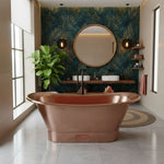Load image into Gallery viewer, Straight Base Copper Bathtub Hammered Full Copper

