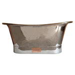 Load image into Gallery viewer, Straight Base Copper Bathtub Full Nickel Finish 1500mm
