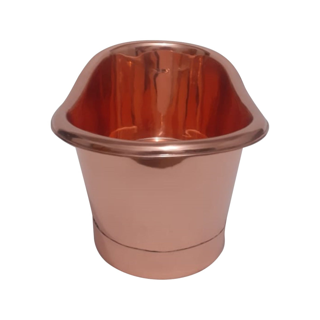 Copper Tub Style Basin Copper Inside Copper Outside Straight Base