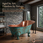 Load image into Gallery viewer, Chinese Style Clawfoot Copper Bathtub Antique Copper Interior Patina Exterior
