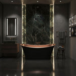 Load image into Gallery viewer, Roll Top Copper Bathtub Inside Polish Copper Outside Black
