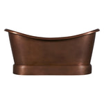 Load image into Gallery viewer, Smooth Double Slipper Copper Bathtub
