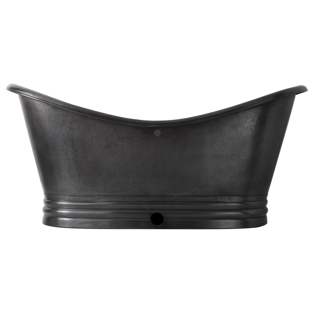Hammered Charcoal Dark Antique Copper Tub