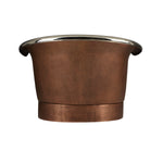 Load image into Gallery viewer, Hammered Double Slipper Nickel Interior Copper Tub
