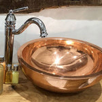 Load image into Gallery viewer, Copper Sink Round Shining Double Wall 16" x 6"
