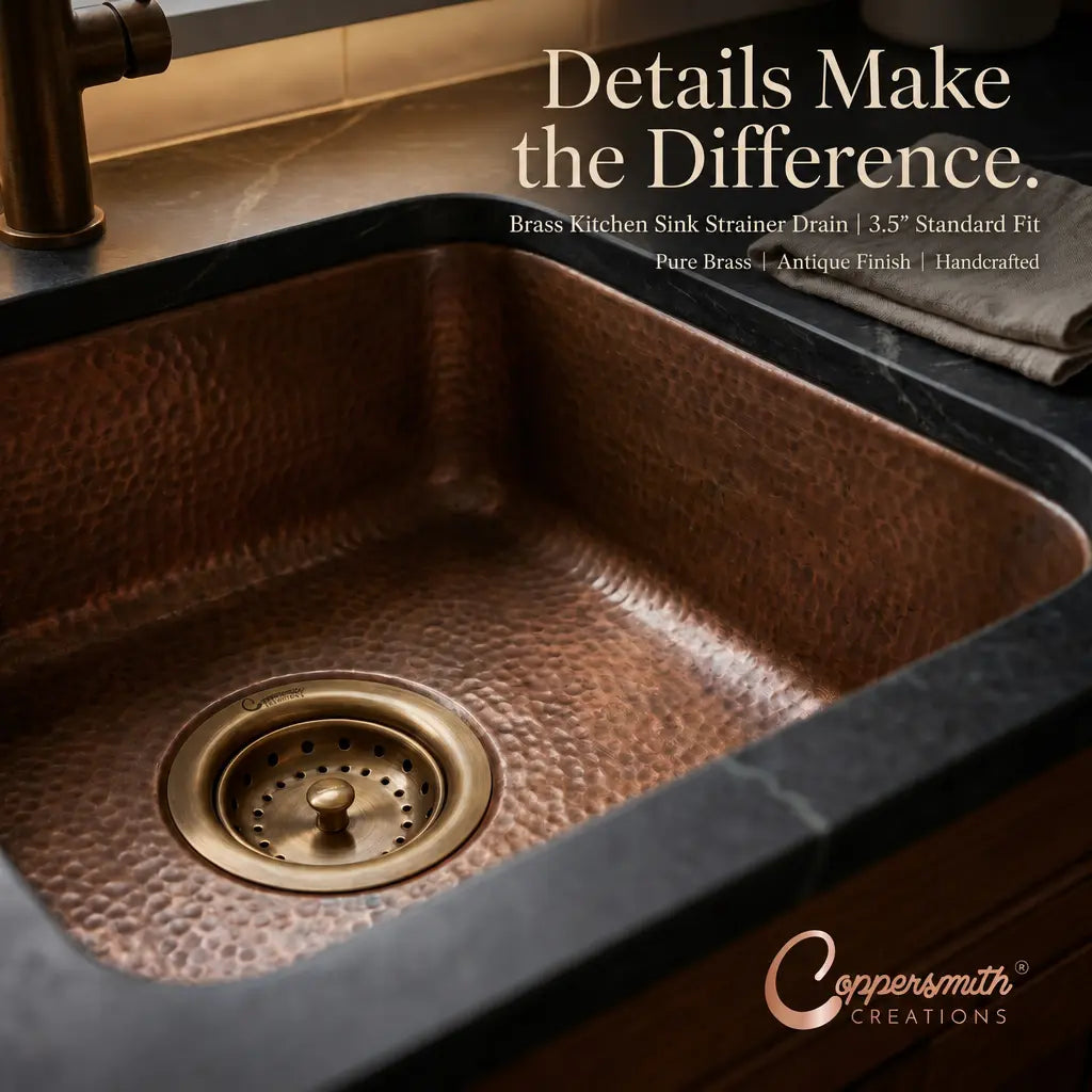 Brass Kitchen Sink Strainer Drain