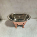 Load image into Gallery viewer, Clawfoot Copper Tub Style Sink Nickel Inside &amp; Polish Copper Outside
