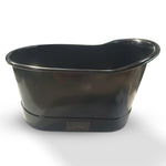 Load image into Gallery viewer, 1200mm Hammered Copper Bathtub Black Interior &amp; Exterior Finish

