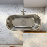 Load image into Gallery viewer, Slanting Base Stainless Steel Bathtub Full Steel Finish
