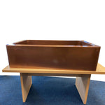 Load image into Gallery viewer, Single Bowl Smooth Front Apron Plain Antique Copper Kitchen Sink
