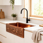 Load image into Gallery viewer, Copper Farmhouse Sink Animal Front Apron
