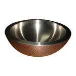 Load image into Gallery viewer, Copper Sink Hammered Copper Outside Nickel Inside
