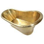 Load image into Gallery viewer, Hammered Brass Bathtub Full Brass Finish with Cascading Base
