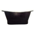 Load image into Gallery viewer, Straight Base Copper Bathtub Nickel Inside Black Outside

