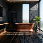 Load image into Gallery viewer, Pedestal Copper Bathtub Antique Copper Interior &amp; Exterior
