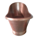 Load image into Gallery viewer, Hammered Medium Antique Finish Copper Double Slipper Tub
