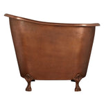 Load image into Gallery viewer, Clawfoot Bathtub Hammered Copper Single-Slipper Soaking Tub 49-inch
