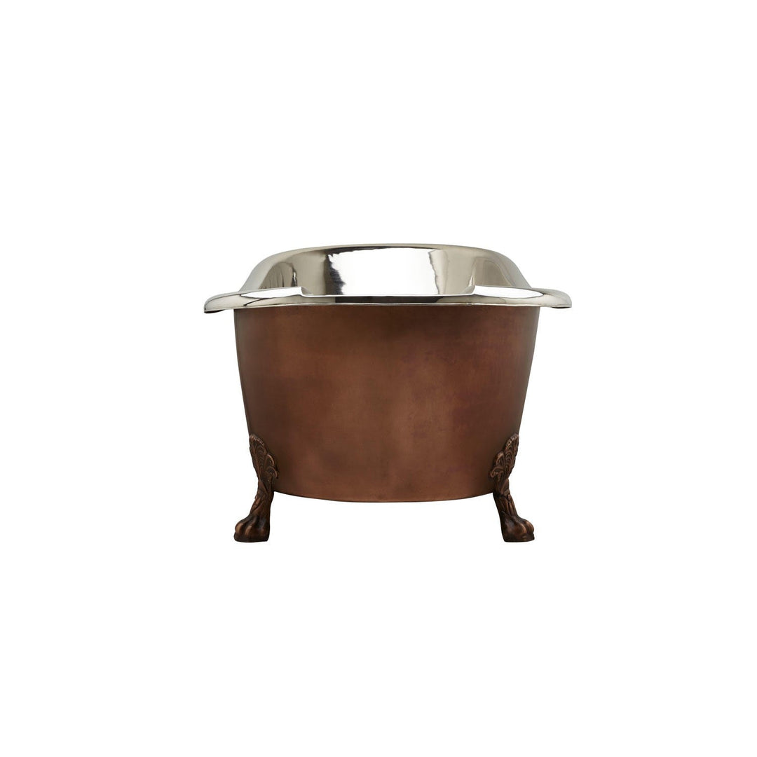 Smooth Copper Nickel Clawfoot Tub