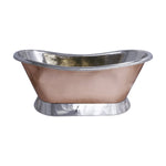 Load image into Gallery viewer, Copper Bathtub + Sink Nickel Inside &amp; on Base
