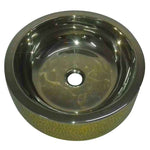 Load image into Gallery viewer, Double Wall Brass Sink Lustrous Nickel Finish Inside
