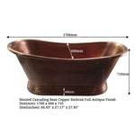 Load image into Gallery viewer, Slanted Cascading Base Copper Bathtub Full Antique Finish
