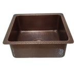 Load image into Gallery viewer, Antique Hammered Copper Bar Sink 17.50" x 15.50" x 8"
