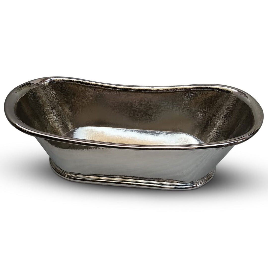 Copper Bathtub Nickel Inside Nickel Outside Hammered 70 x 29 x 27
