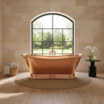 Load image into Gallery viewer, Slanting Base Copper Bathtub Full Shining Copper Finish
