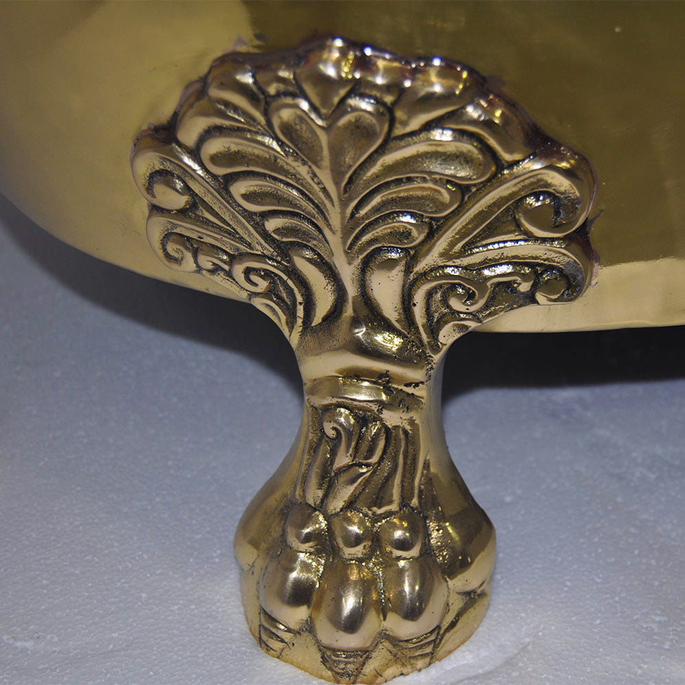 Clawfoot Brass Bathtub Nickel Interior