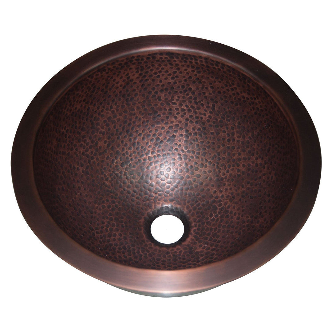 Copper Sink 14x8 Medium Antique Hammered