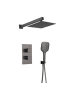 Load image into Gallery viewer, Round Concealed Thermostatic 2 Handle 2 Way Shower Kit Square
