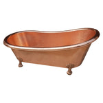 Load image into Gallery viewer, Clawfoot Copper Tub Hammered Single Slipper
