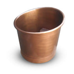 Load image into Gallery viewer, 39-Inch Round Japanese Soaking Style Antique Finish Copper Bathtub
