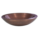 Load image into Gallery viewer, Double Wall Round Copper Sink Hammered 18 x 5

