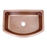 Load image into Gallery viewer, D Shape Sunflower Front Apron Copper Kitchen Sink
